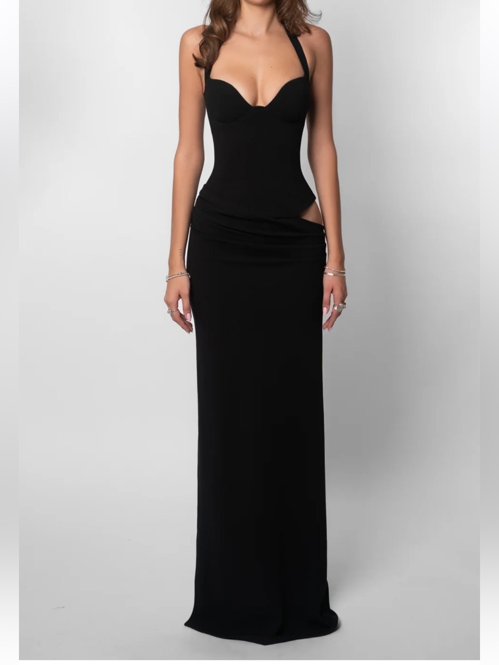 FENITY FASHION Hailey Maxi Halter Cutout Dress Black NWT Size Small
Vampy Goth